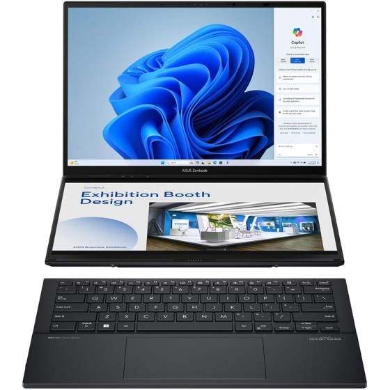 ASUS Zenbook DUO Dual 14" OLED 3K 120Hz Touchscreen Laptop Intel Core Ultra 7 255H 32GB RAM 1TB SSD Inkwell Gray