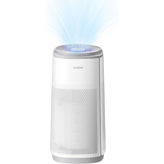 CUCKOO True HEPA Air Purifier for Large Room Up to 2,256 sq. ft., Advanced 5-Stage Filter with UV-C Light and Activated Carbon, Air Purifiers for Home with Quiet Sleep Mode, White (CAC-K1910FW)