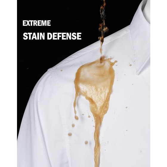 J.VER Men's Short Sleeve Dress Shirts Stretch Stain Shield Casual Button Down Shirts Solid Formal Shirt