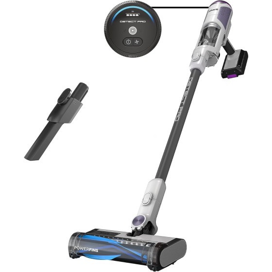 Shark Detect Clean & Empty Auto-Empty System - Lightweight Cordless Vacuum Cleaner with HEPA Filter, Portable Handheld Attachment, Crevice Tool, Ideal Stick Vacuum for Pet Hair, White, IW3511