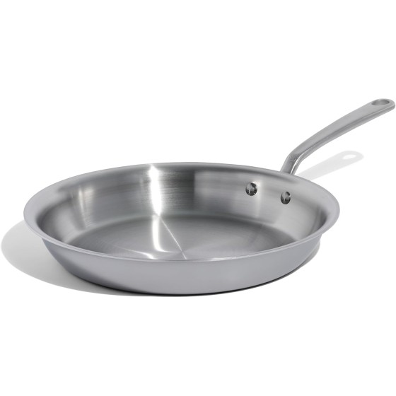 Made In Cookware - 12-Inch Stainless Steel Frying Pan - 5 Ply Stainless Clad - Professional Cookware - Crafted in Italy - Induction Compatible